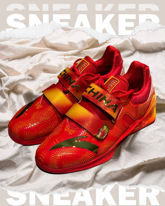 Anta | China National Team 2024 Paris Olympics Weightlifting Training Squat Shoes - Red